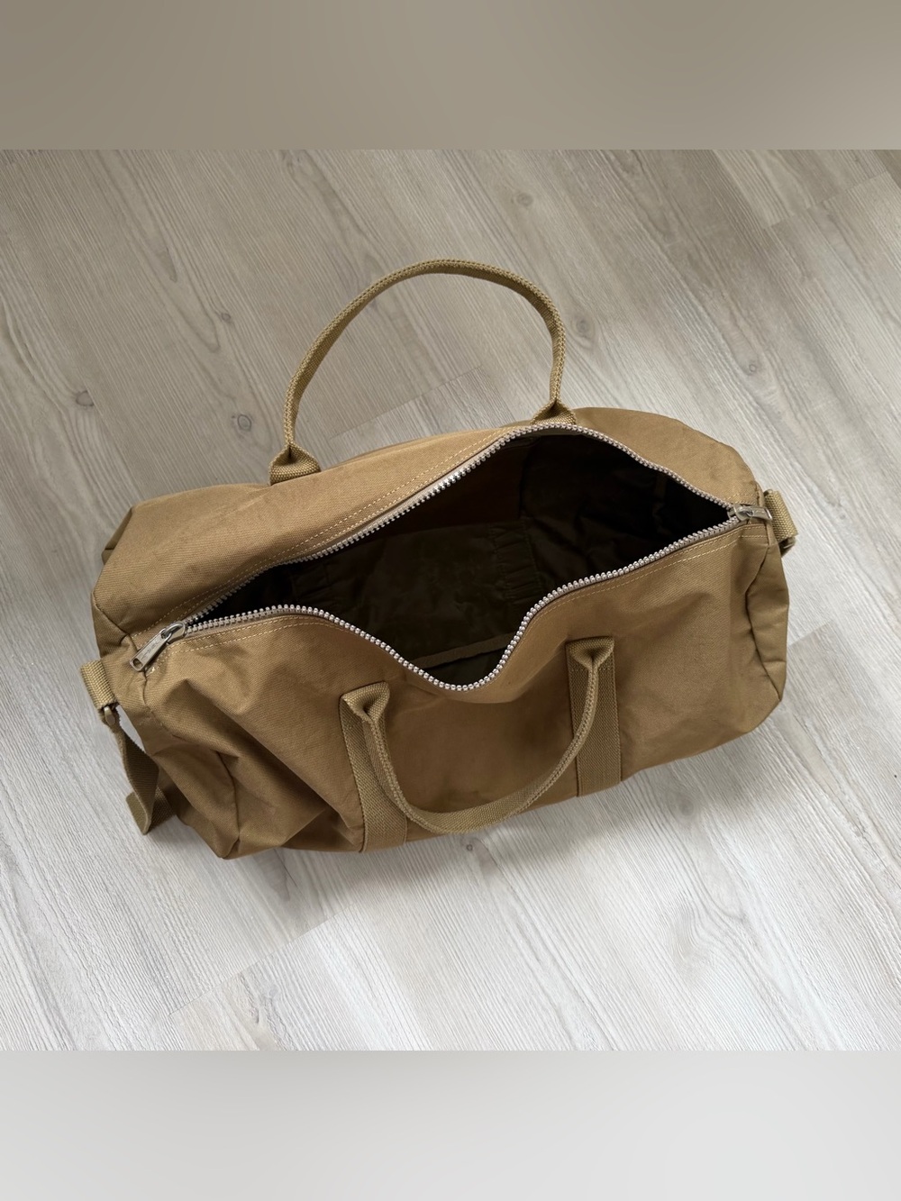Brandy Melville Canvas Duffel Bag in Brown